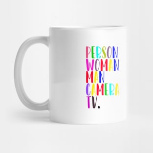 Person woman man camera tv , woman man Mug